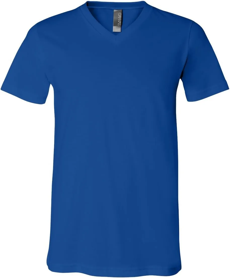 Bella Canvas Men's Comfortable V-Neck Soft Fitted Jersey T-Shirt