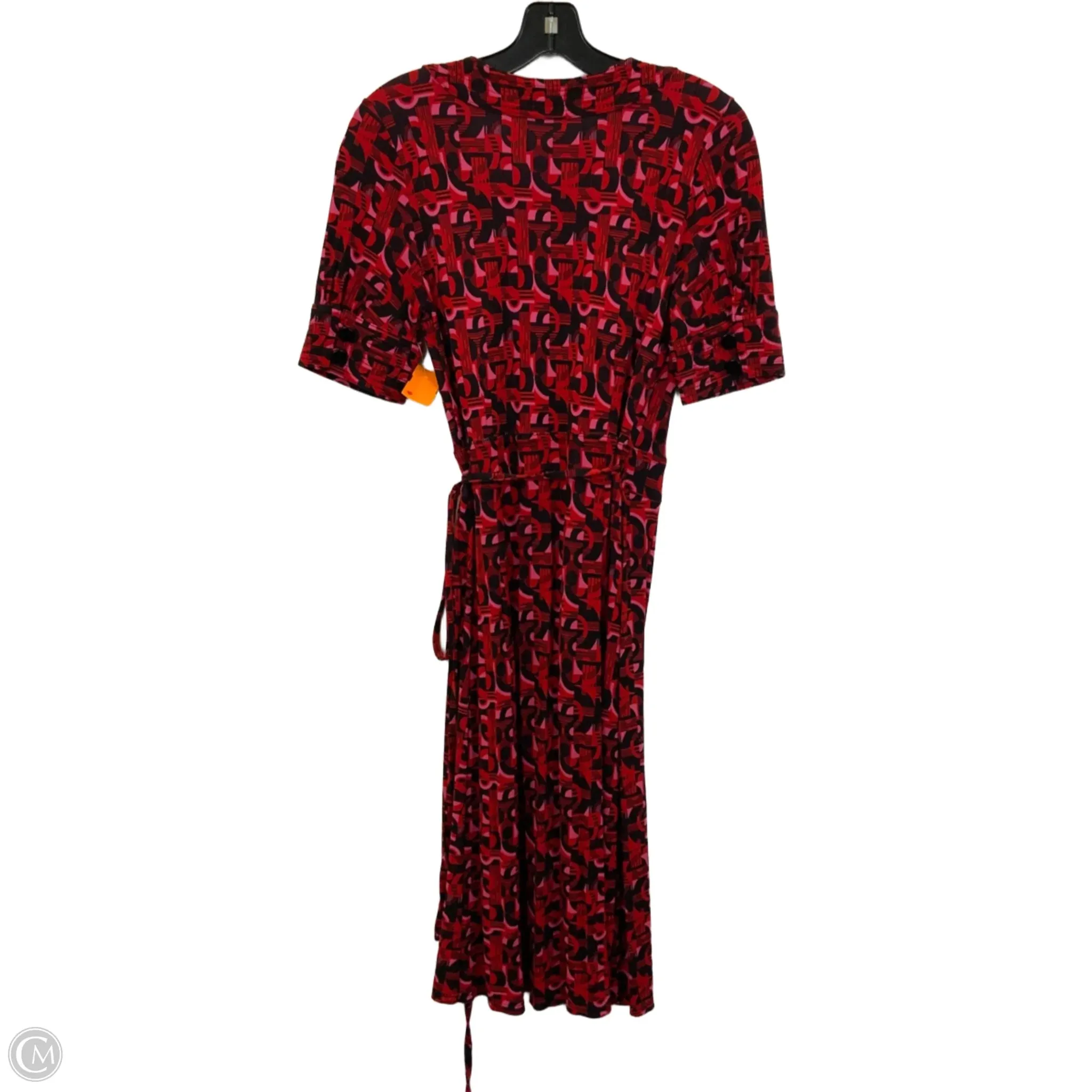 Dress Casual Midi By Ann Taylor In Pink & Red, Size: S