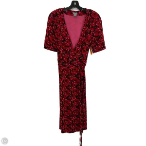 Dress Casual Midi By Ann Taylor In Pink & Red, Size: S