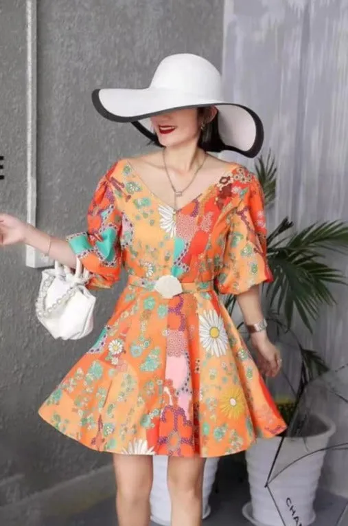 Evelyn Printed Dress