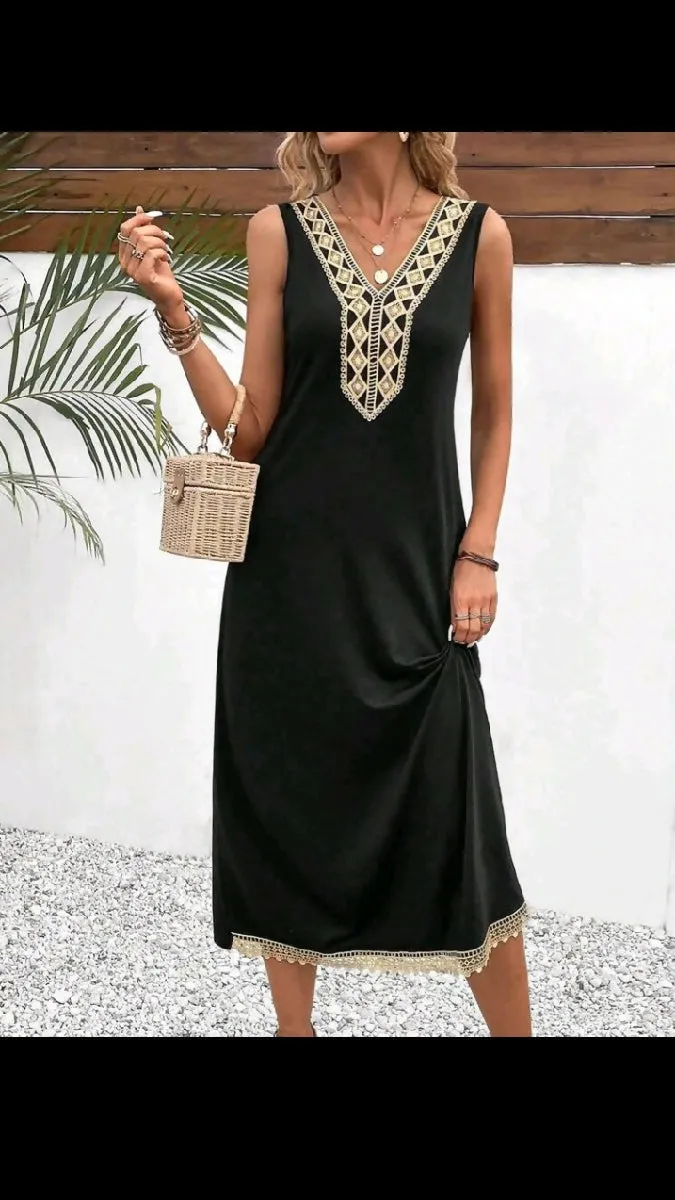 Fashion Beauty Style 7 Casual black Dress For Women