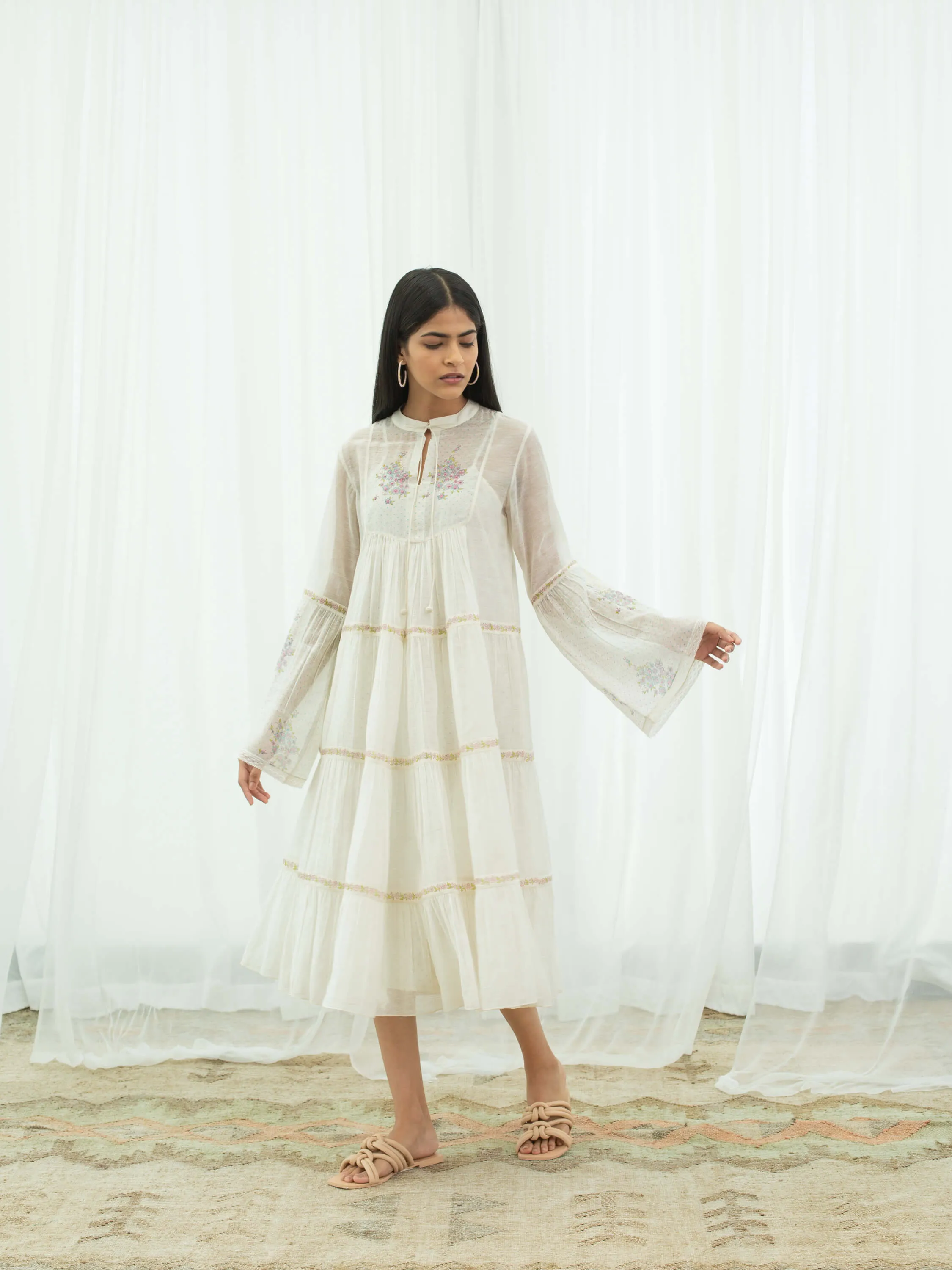 Forest Fern Tier Dress