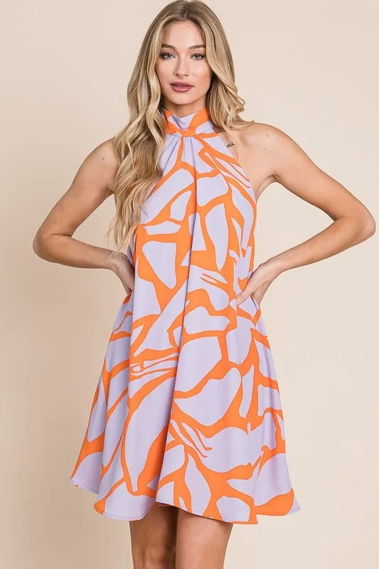 Halter neck short sundress PLUS