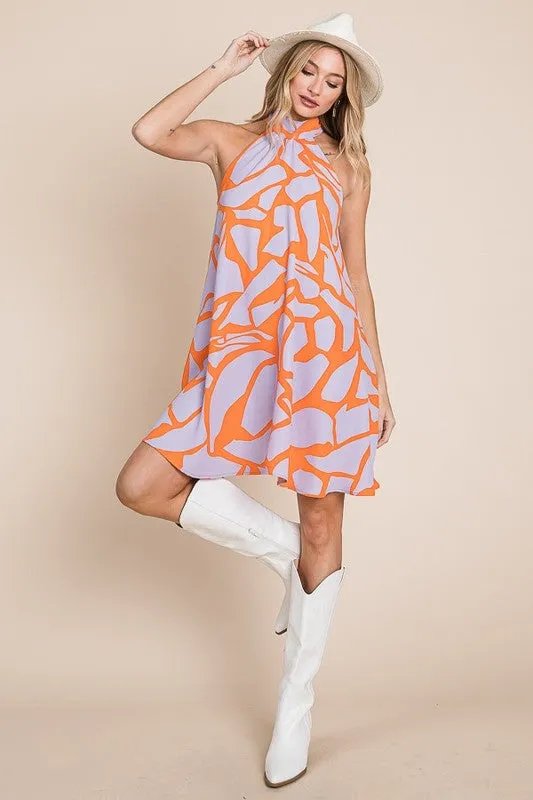 Halter neck short sundress PLUS