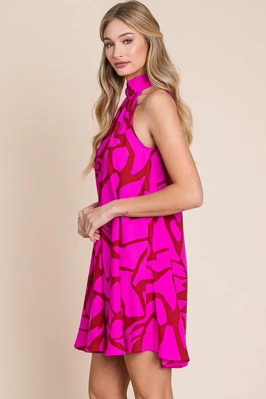 Halter neck short sundress PLUS