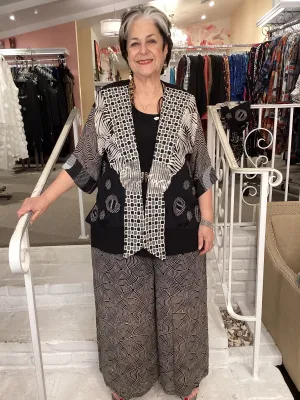 PALAZZO PANT - BW MICRODOT