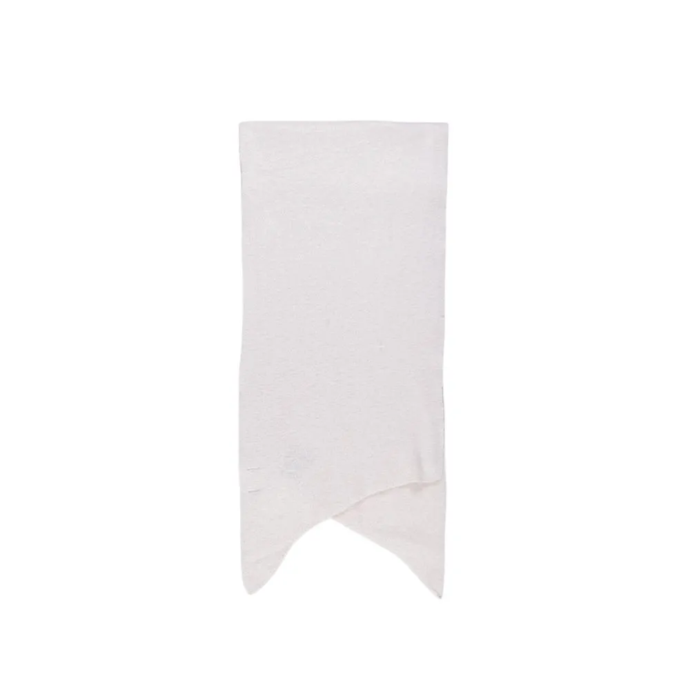 Pieces Gray Recycled Polyester Scarf
