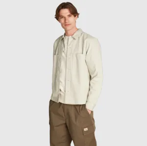 Relaxed Utility Overshirt - Beige